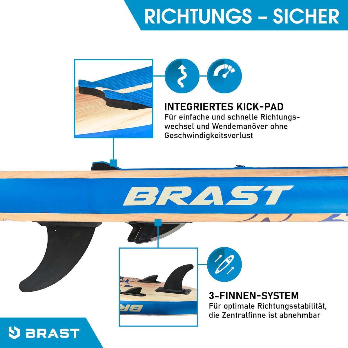 Aufblasbares SUP Board Set SUMMER 320 natural blue