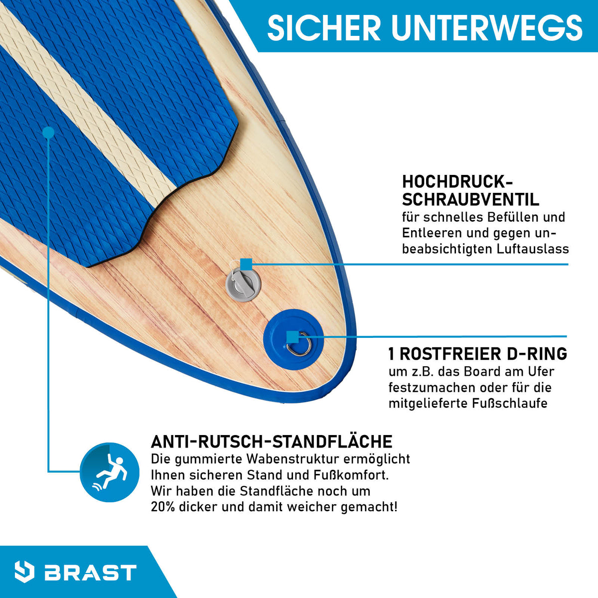 Aufblasbares SUP Board Set SUMMER 320 natural blue