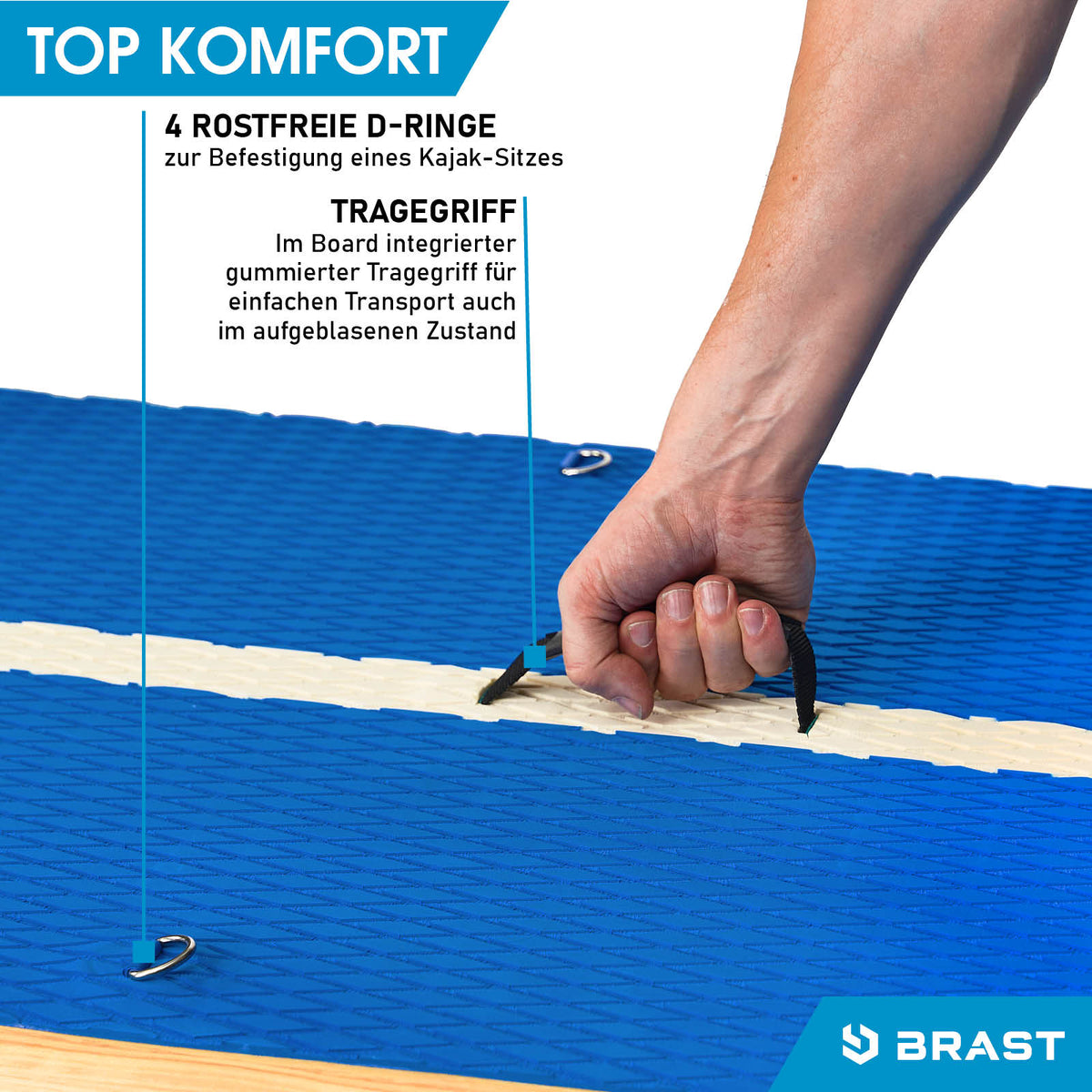 Aufblasbares SUP Board Set SUMMER 320 natural blue