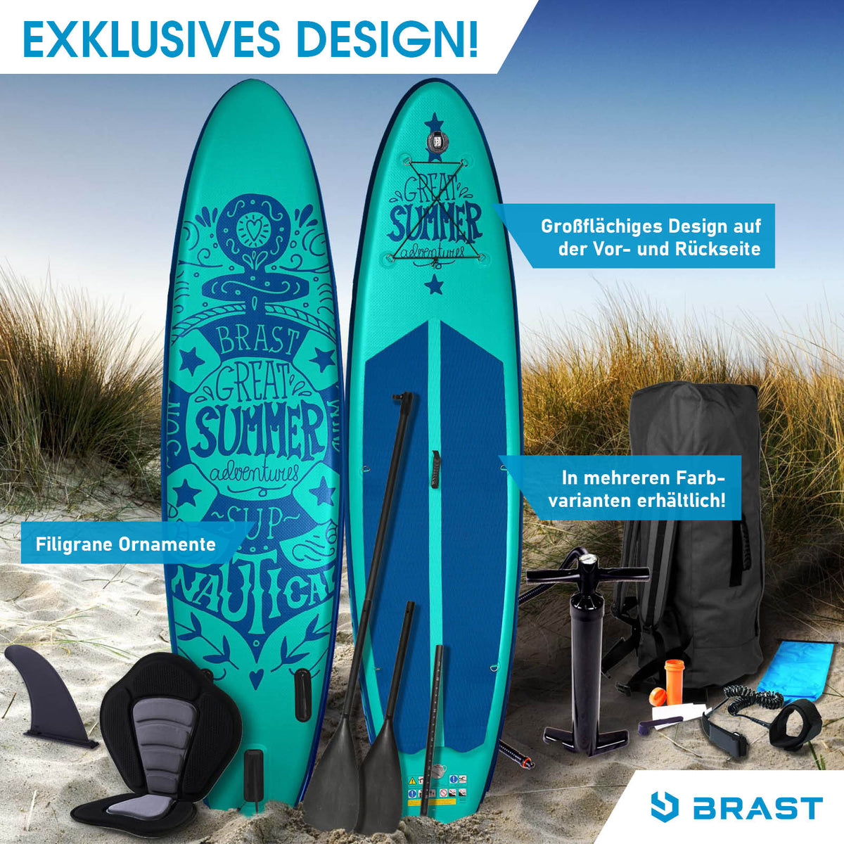 Aufblasbares SUP Board Set SUMMER 320 petrol