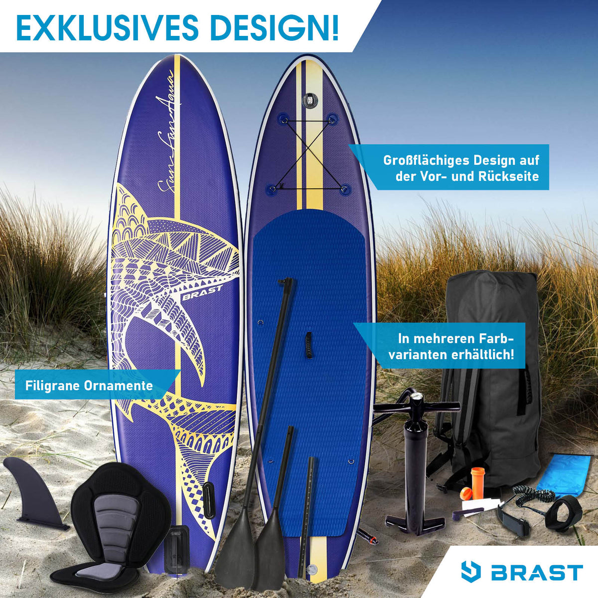 SUP Board aufblasbar mit Sitz SHARK 320 Deluxe