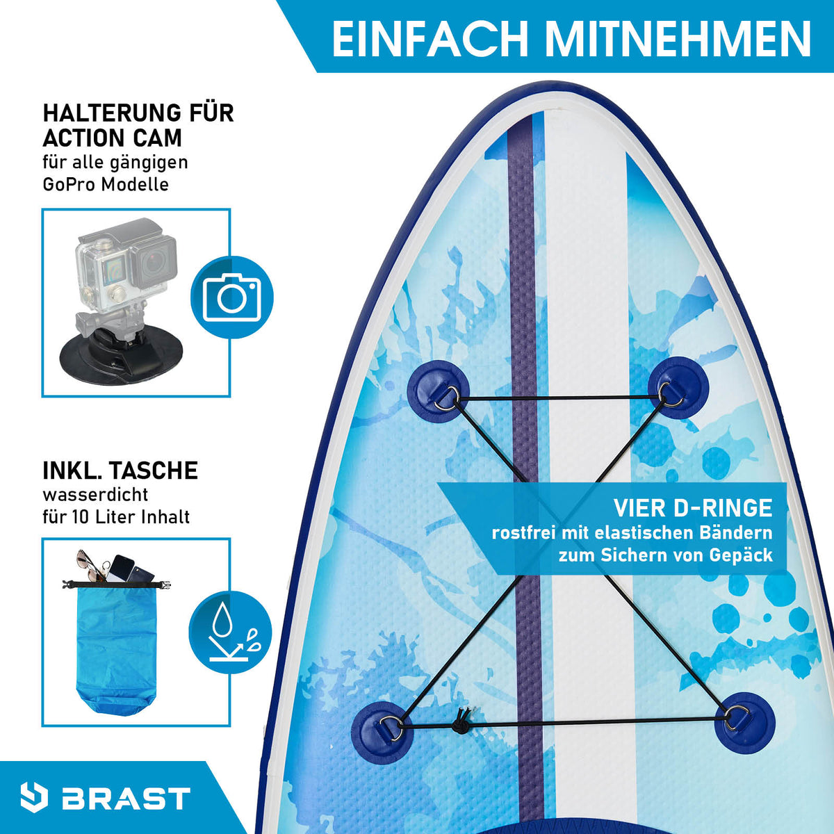 SUP Board aufblasbar mit Sitz SHARK 320 Splash