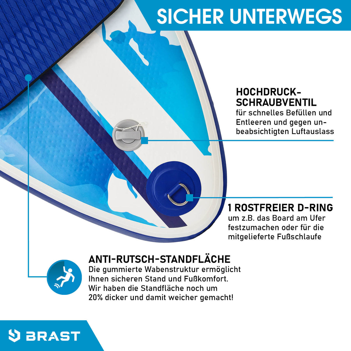 SUP Board aufblasbar mit Sitz SHARK 320 Splash