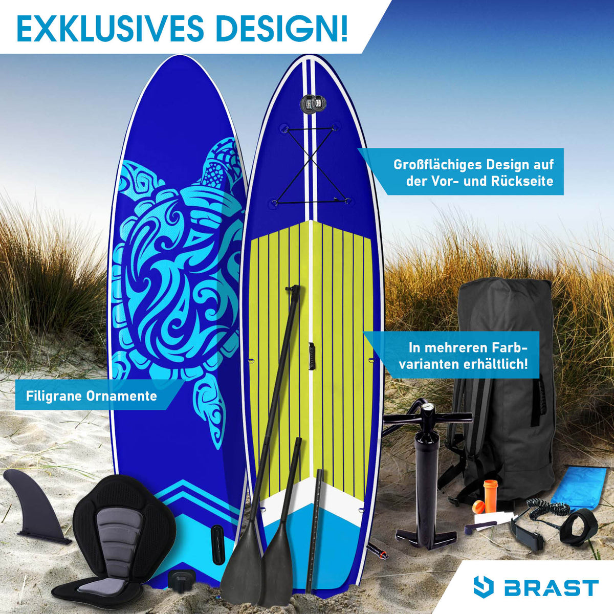 SUP Board aufblasbar TURTLE 320 dark blue