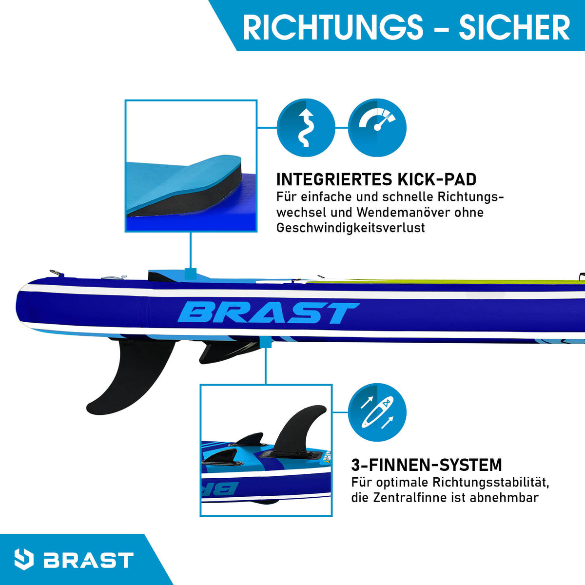SUP Board aufblasbar TURTLE 320 dark blue