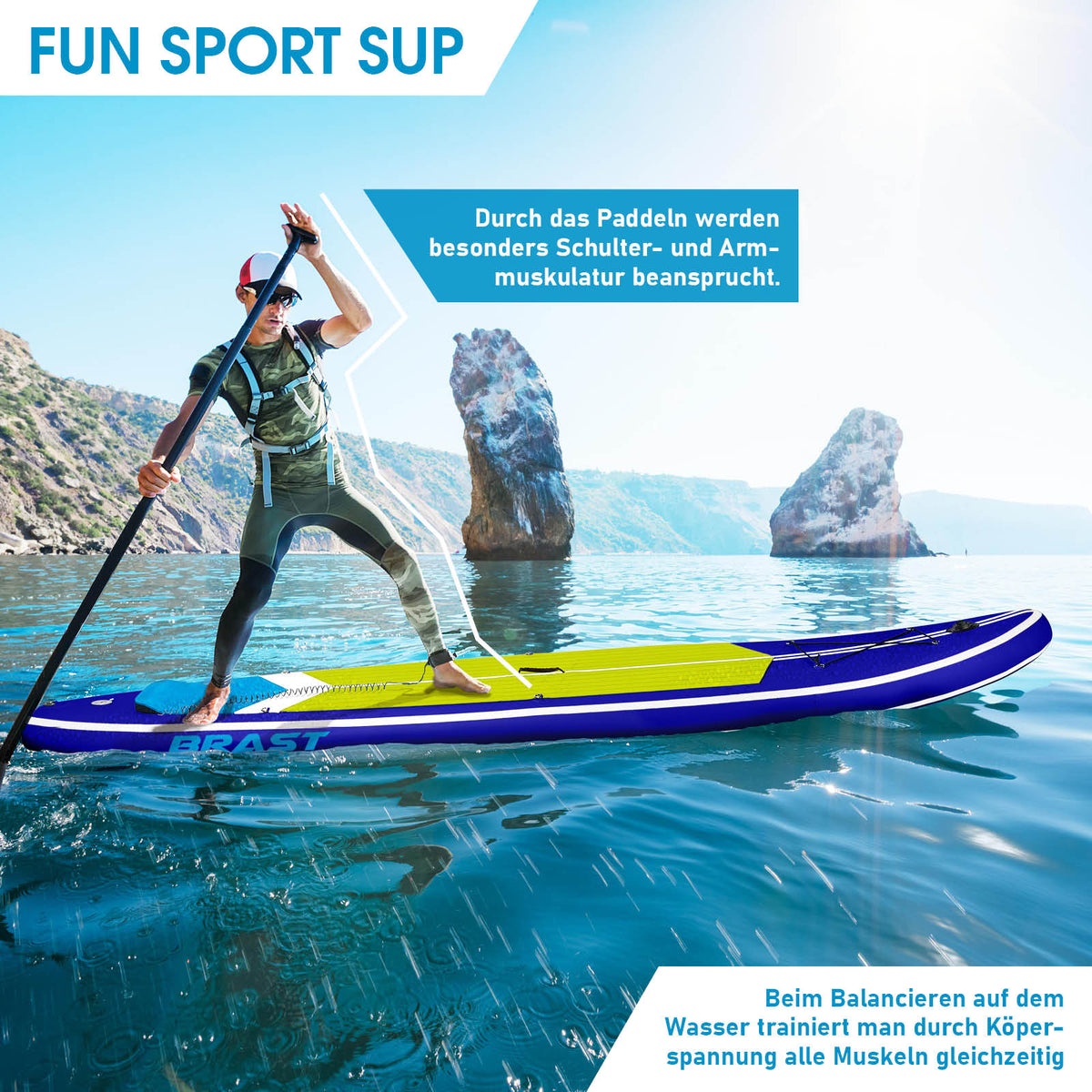 SUP Board aufblasbar TURTLE 320 dark blue