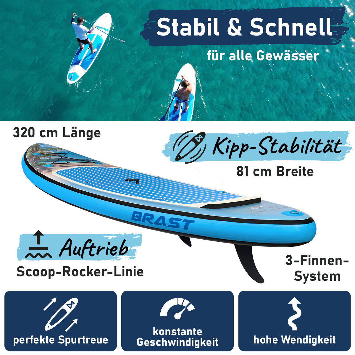 SUP Board aufblasbar TROPIC 320 Beach
