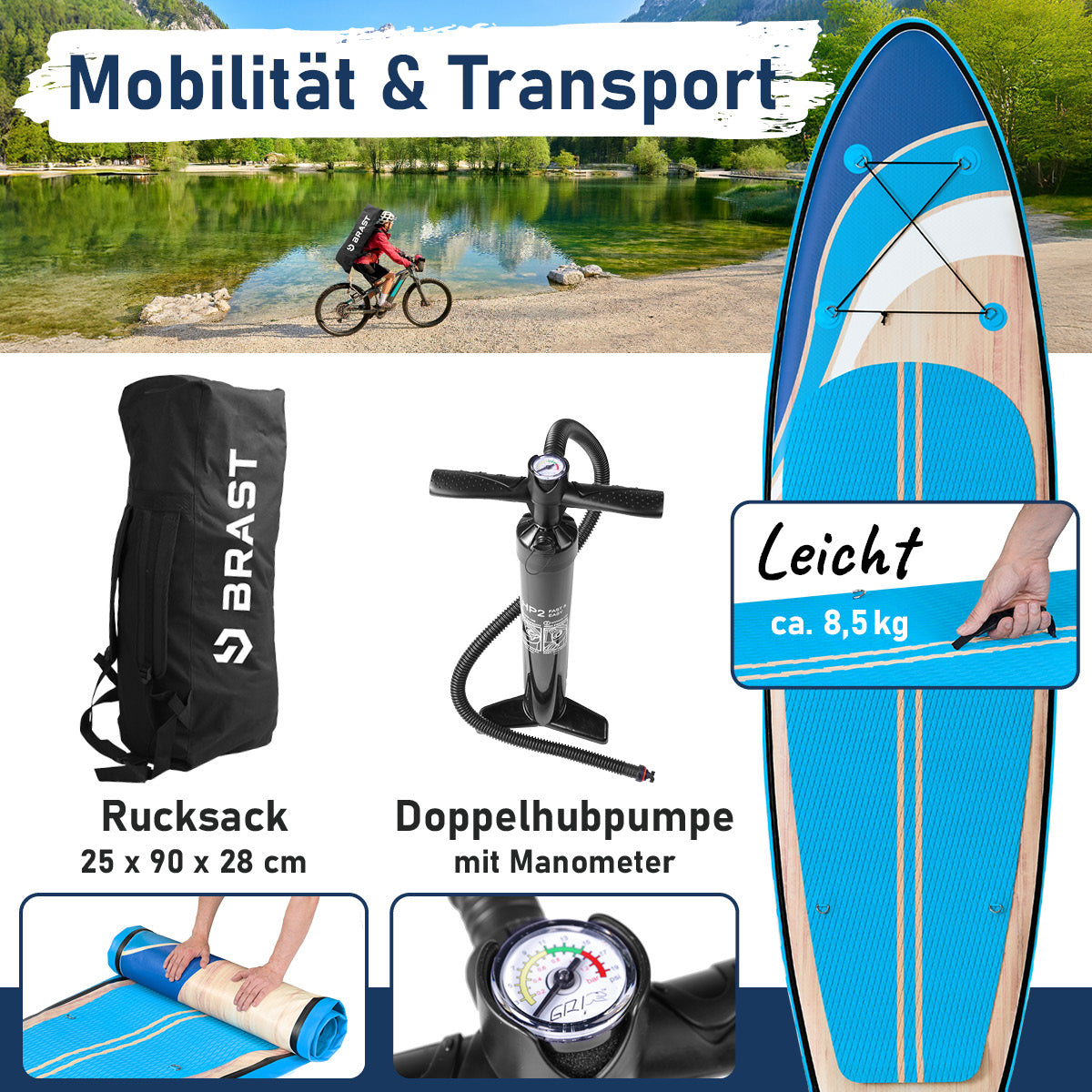 SUP Board aufblasbar TROPIC 320 Wave
