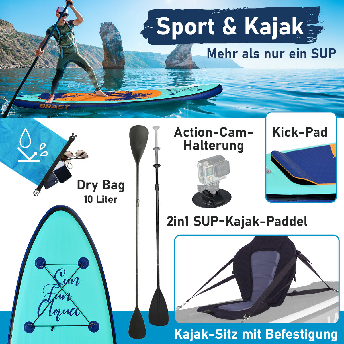 SUP Board aufblasbar TROPIC 320 Hawaii