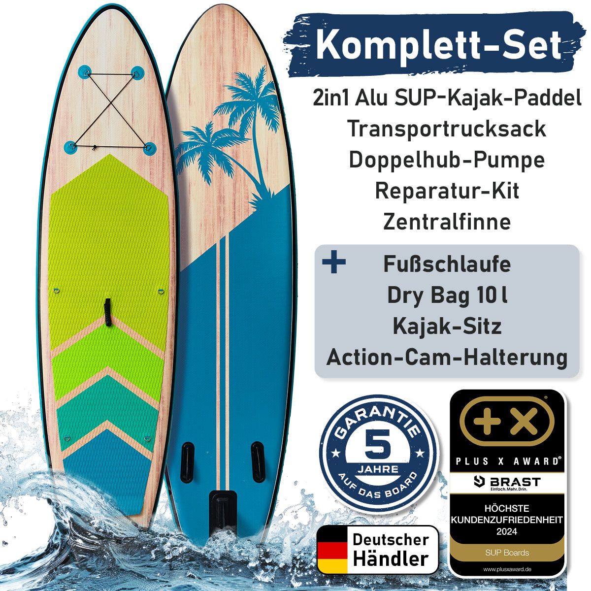 SUP Board aufblasbar TROPIC 320 petrol