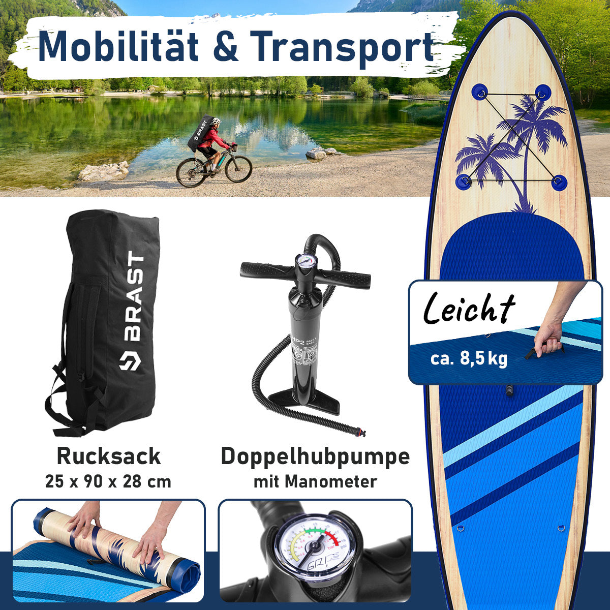 SUP Board aufblasbar TROPIC 320 blue