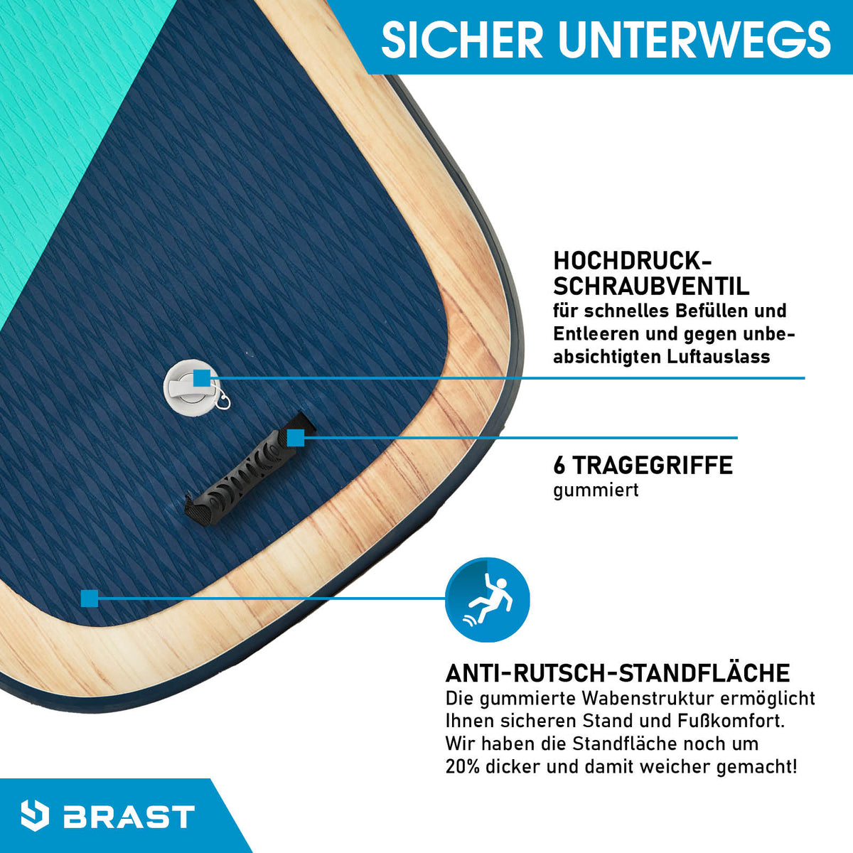 SUP Board aufblasbar FAMILY 370 Shark natural