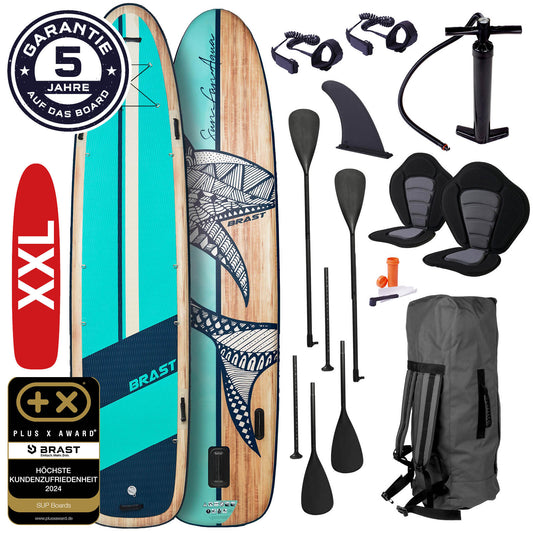 SUP Board aufblasbar FAMILY 370 Shark natural
