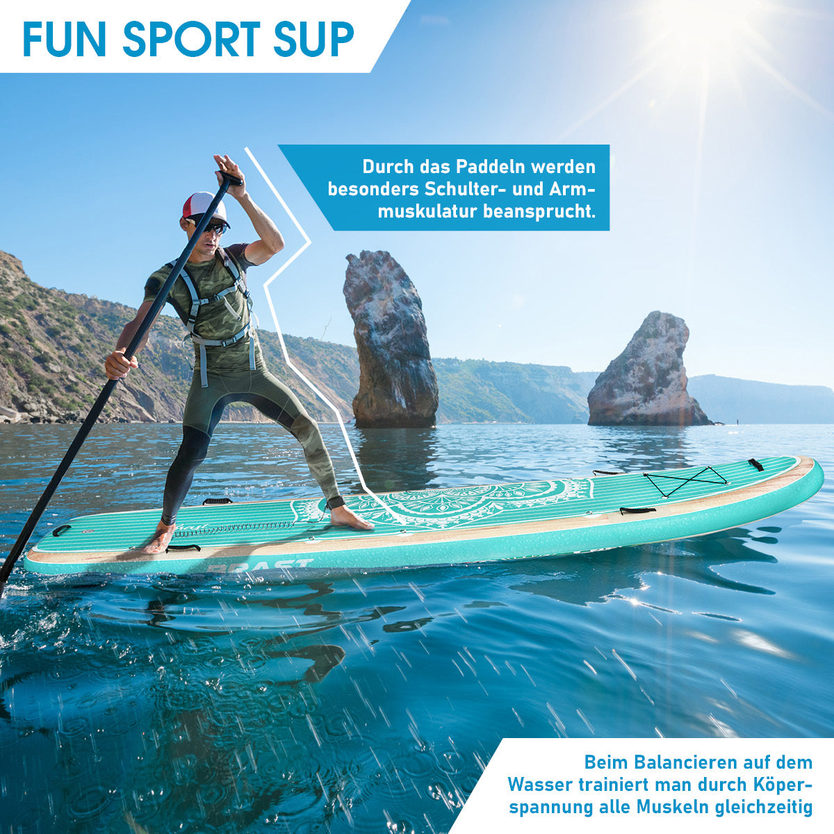 SUP Board aufblasbar FAMILY 370 Mandala
