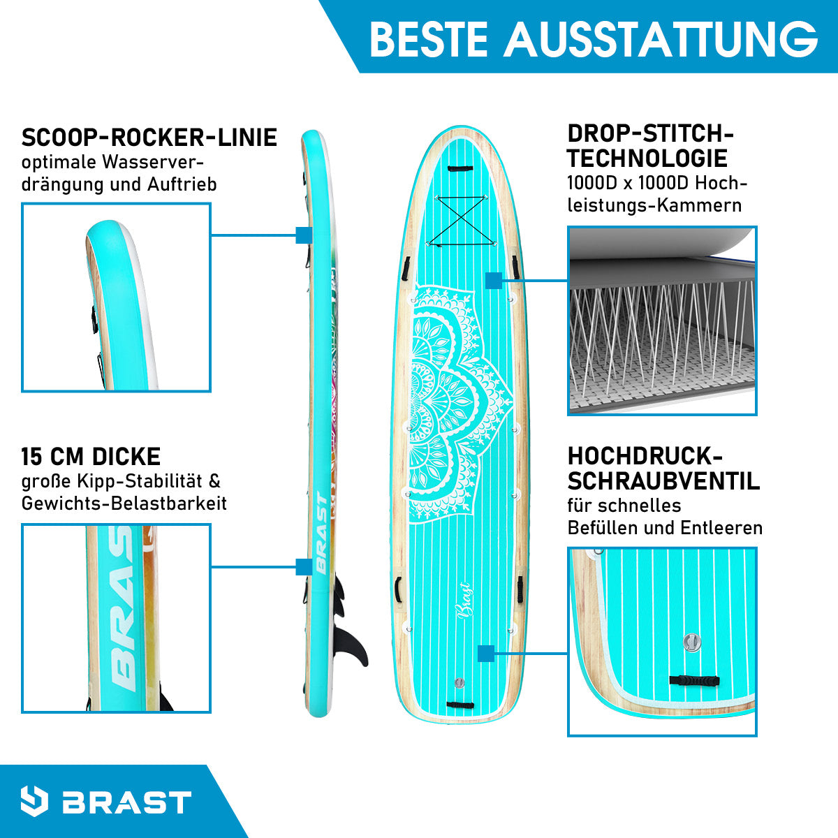 SUP Board aufblasbar FAMILY 370 Mandala