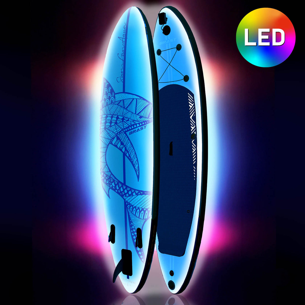 SUP Board aufblasbar LED 320 Shark blue