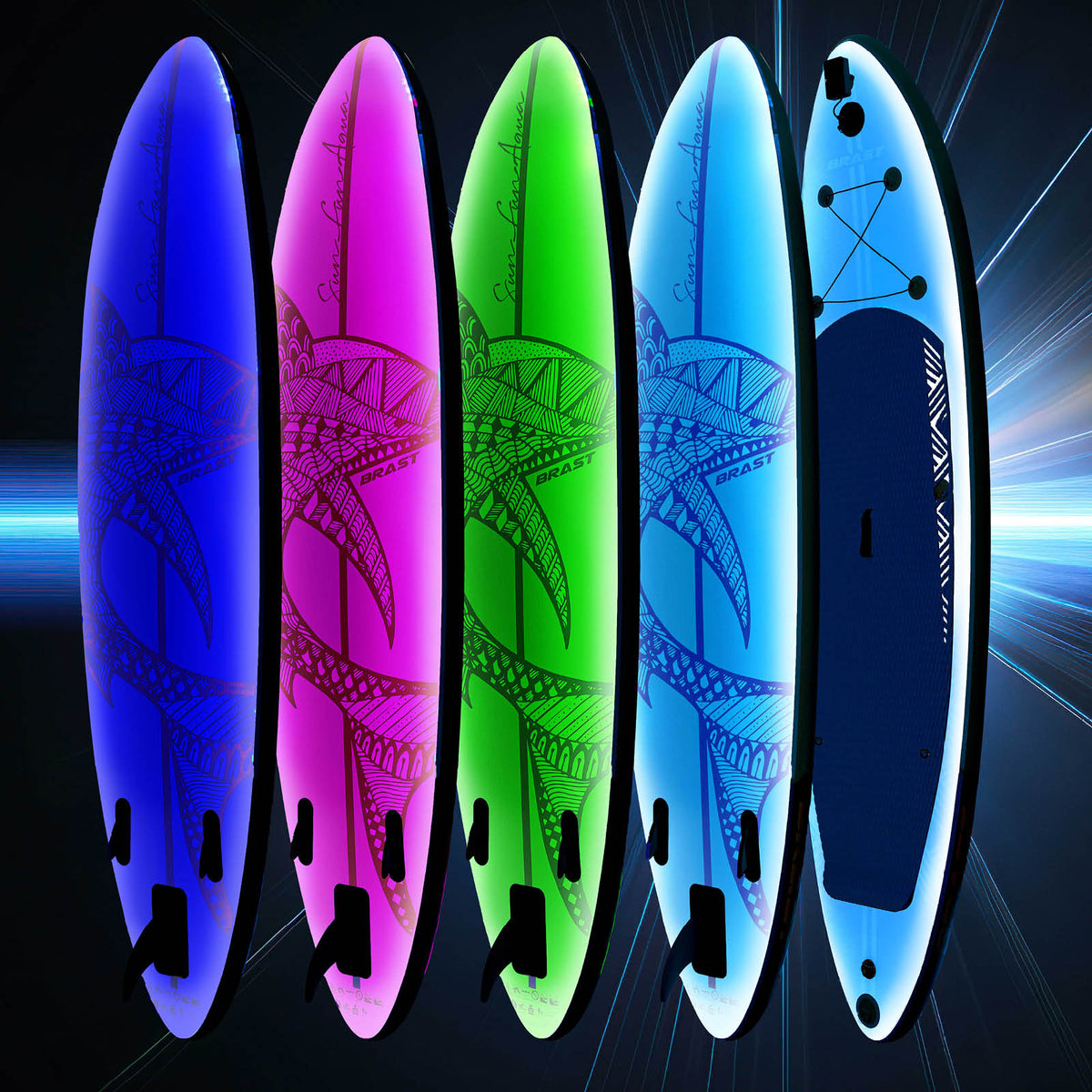 SUP Board aufblasbar LED 320 Shark blue