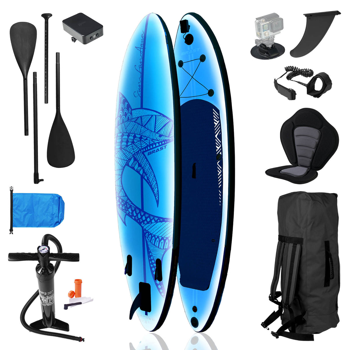 SUP Board aufblasbar LED 320 Shark blue