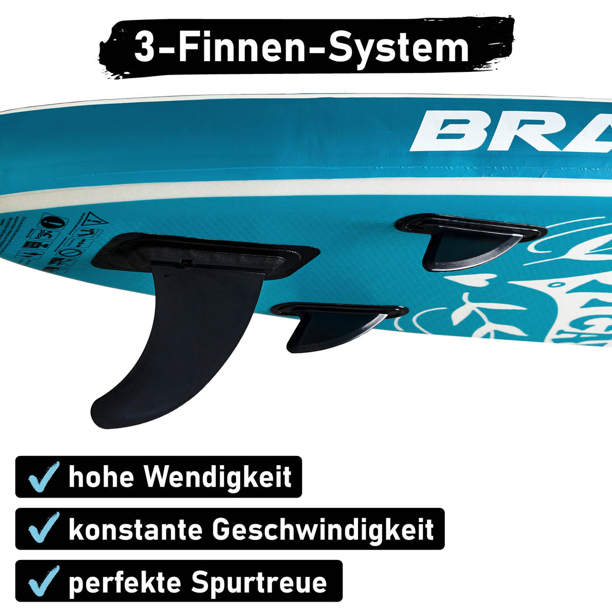 SUP Board aufblasbar LED 320 Summer petrol