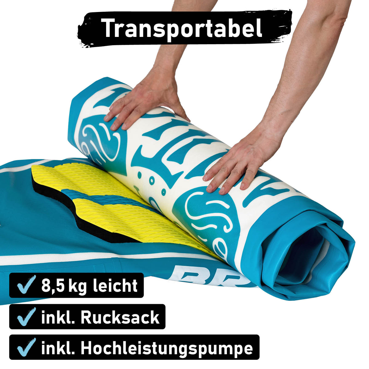 SUP Board aufblasbar LED 320 Summer petrol