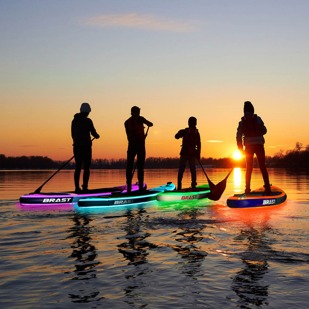 SUP Board aufblasbar LED 320 Summer petrol