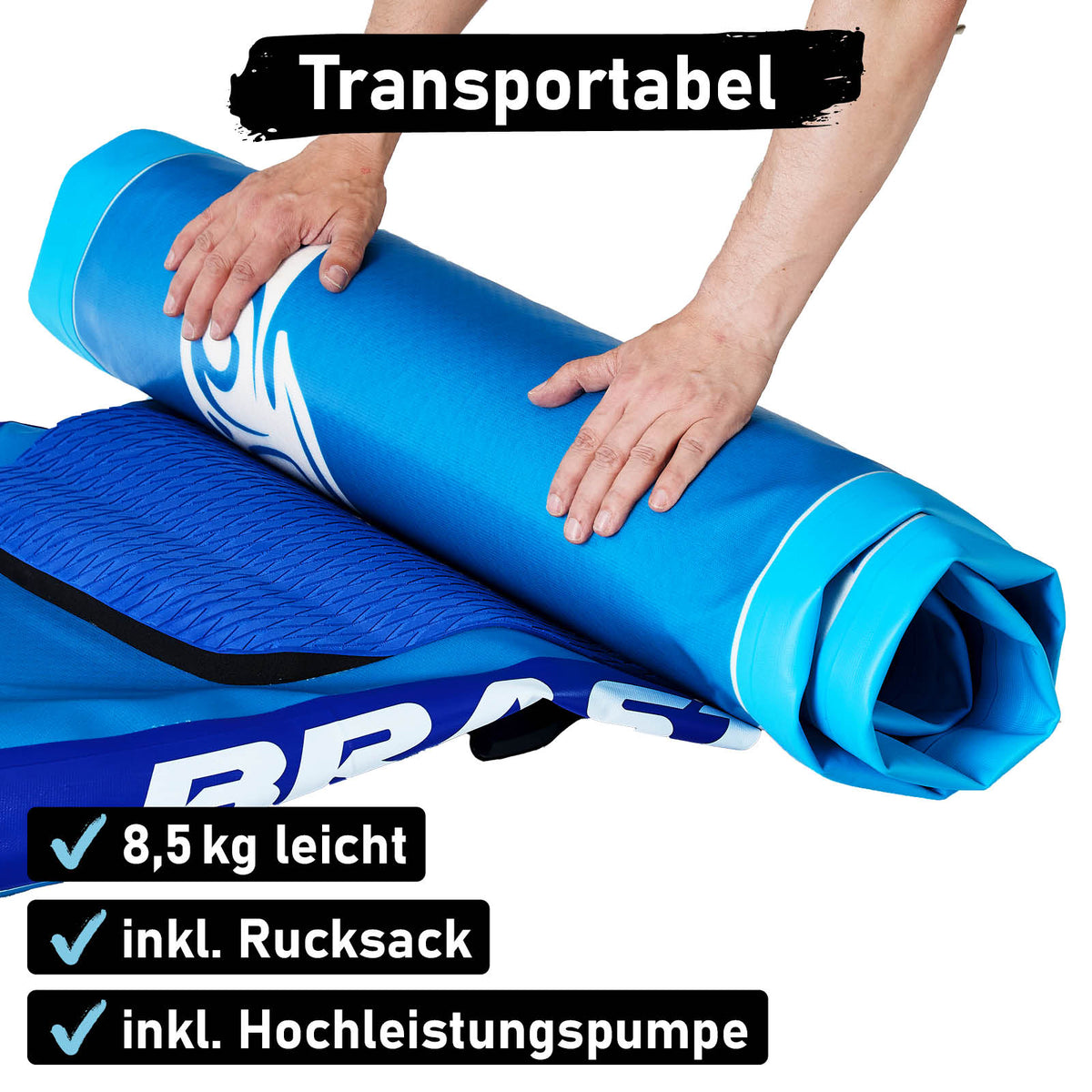 SUP Board aufblasbar LED 320 Turtle blue