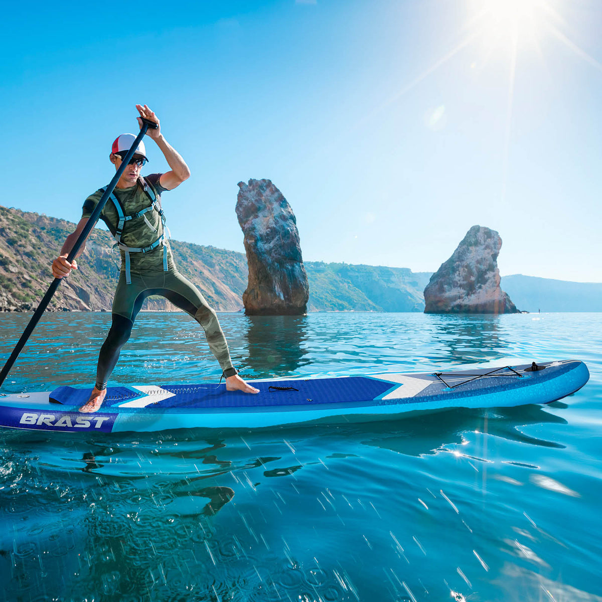 SUP Board aufblasbar LED 320 Turtle blue