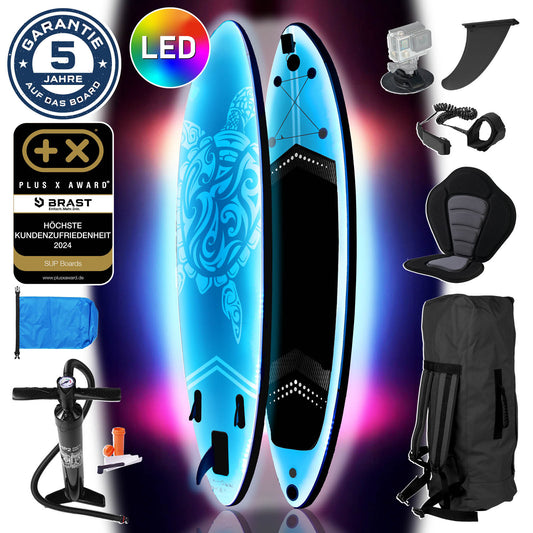 SUP Board aufblasbar LED 320 Turtle blue