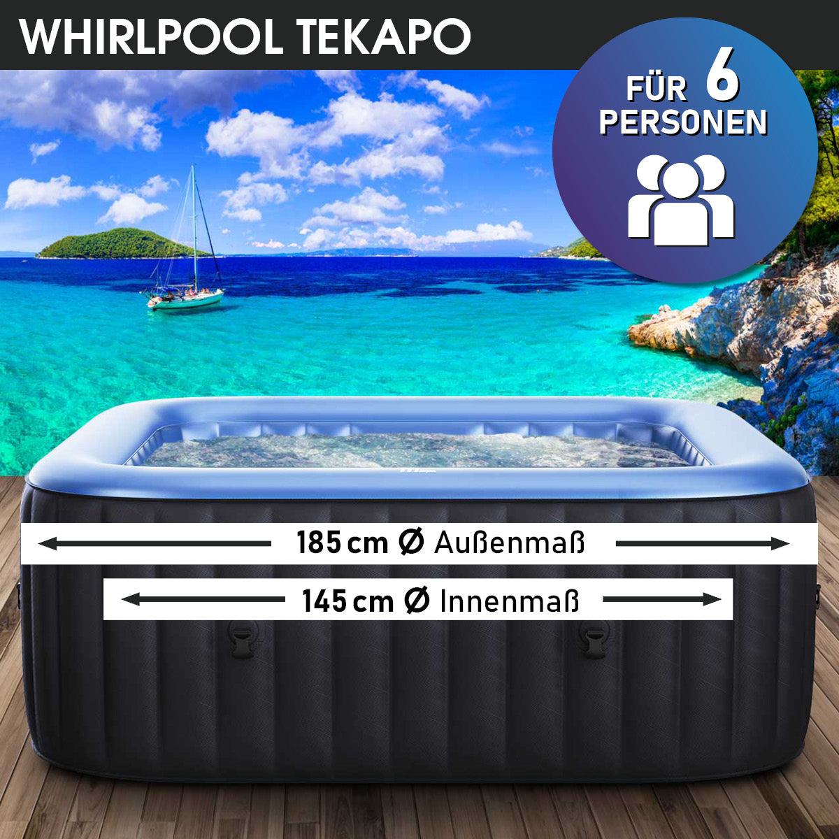 Tekapo Comfort 6 Personen MSpa Whirlpool aufblasbar