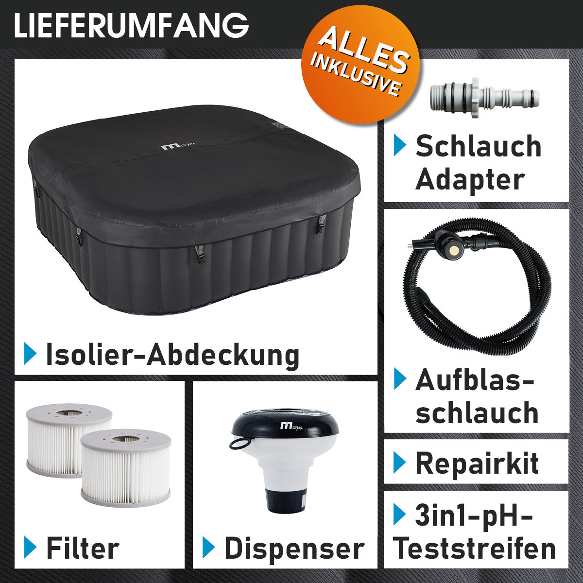 Tekapo Comfort 6 Personen MSpa Whirlpool aufblasbar