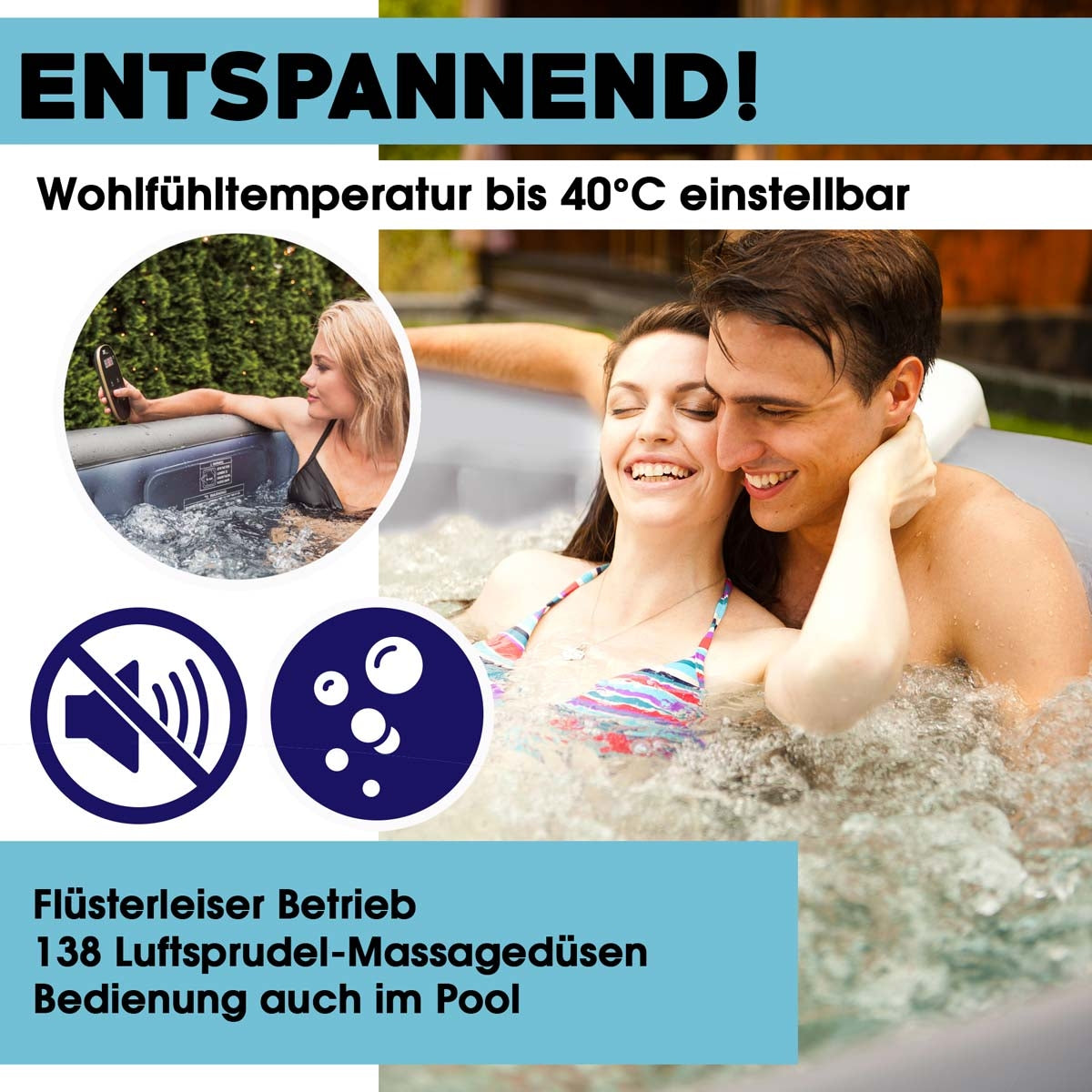 Ottoman Comfort 6 Personen MSpa Whirlpool aufblasbar