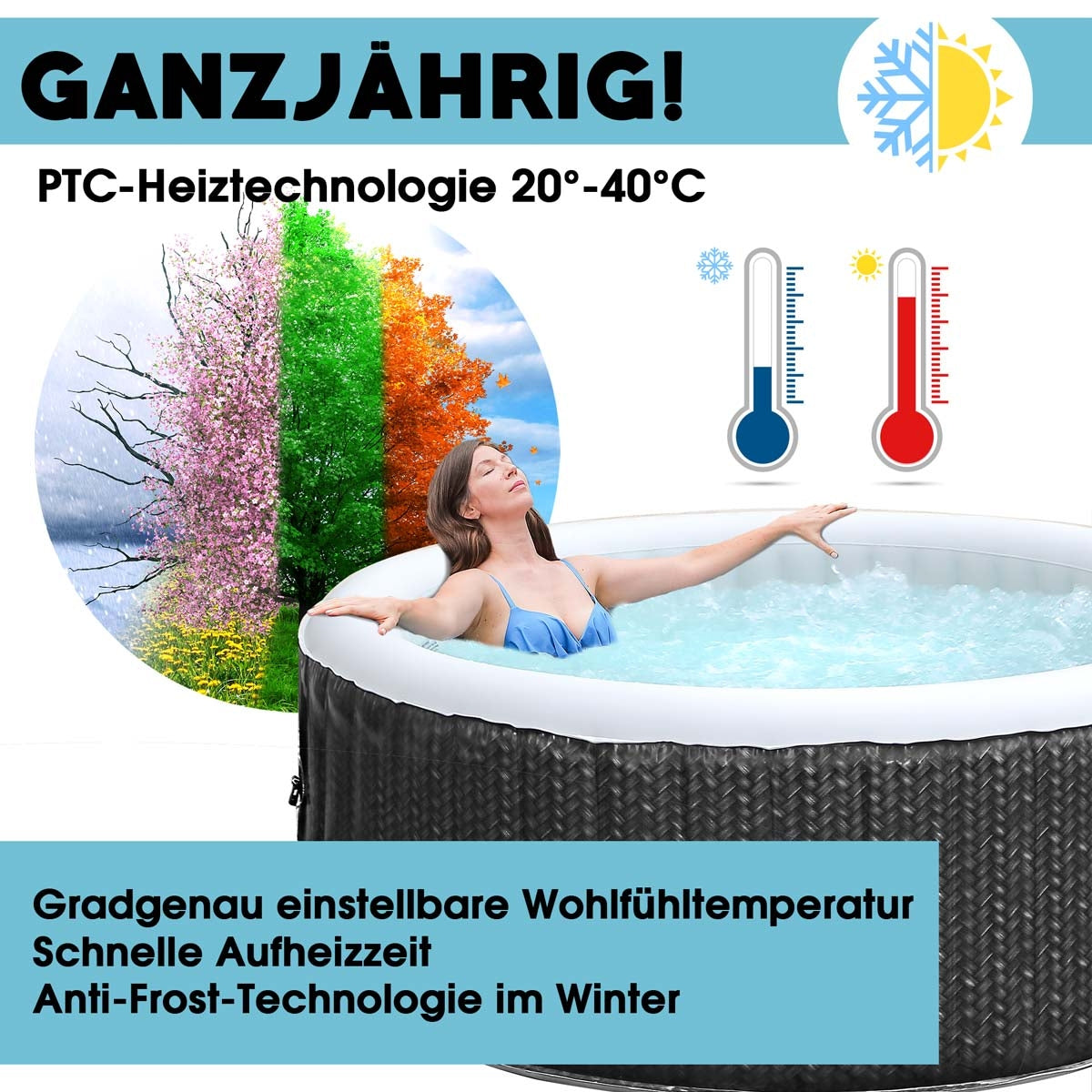 Ottoman Comfort 6 Personen MSpa Whirlpool aufblasbar
