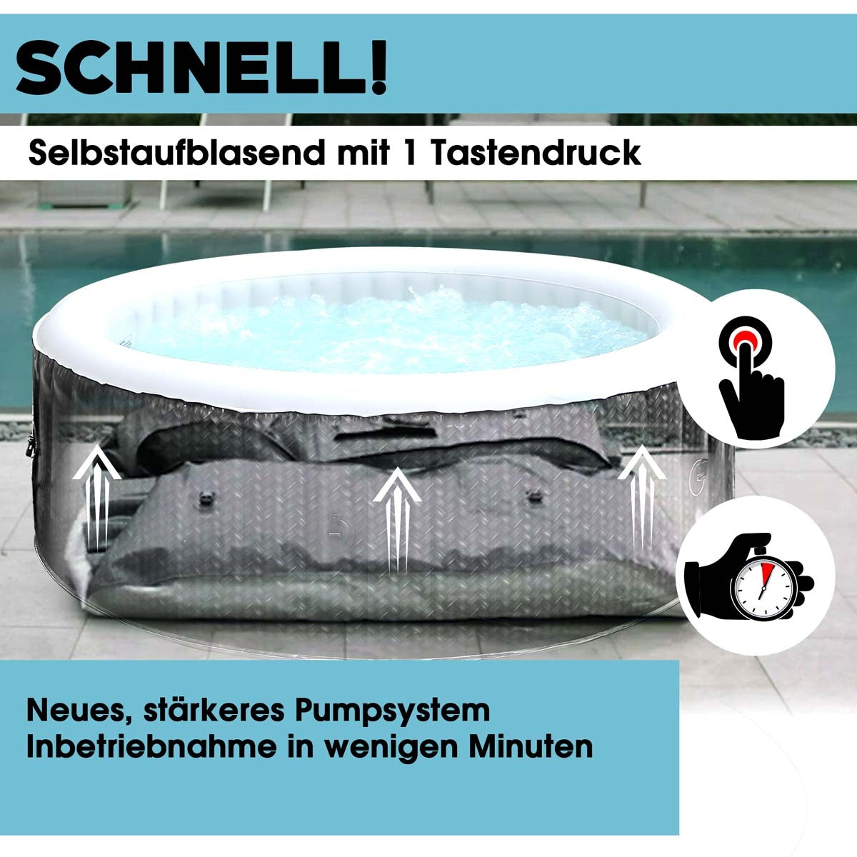 Ottoman Comfort 6 Personen MSpa Whirlpool aufblasbar