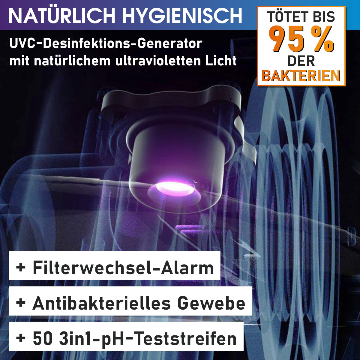 Aufblasbarer Whirlpool MSpa STARRY 6 Personen mit LED