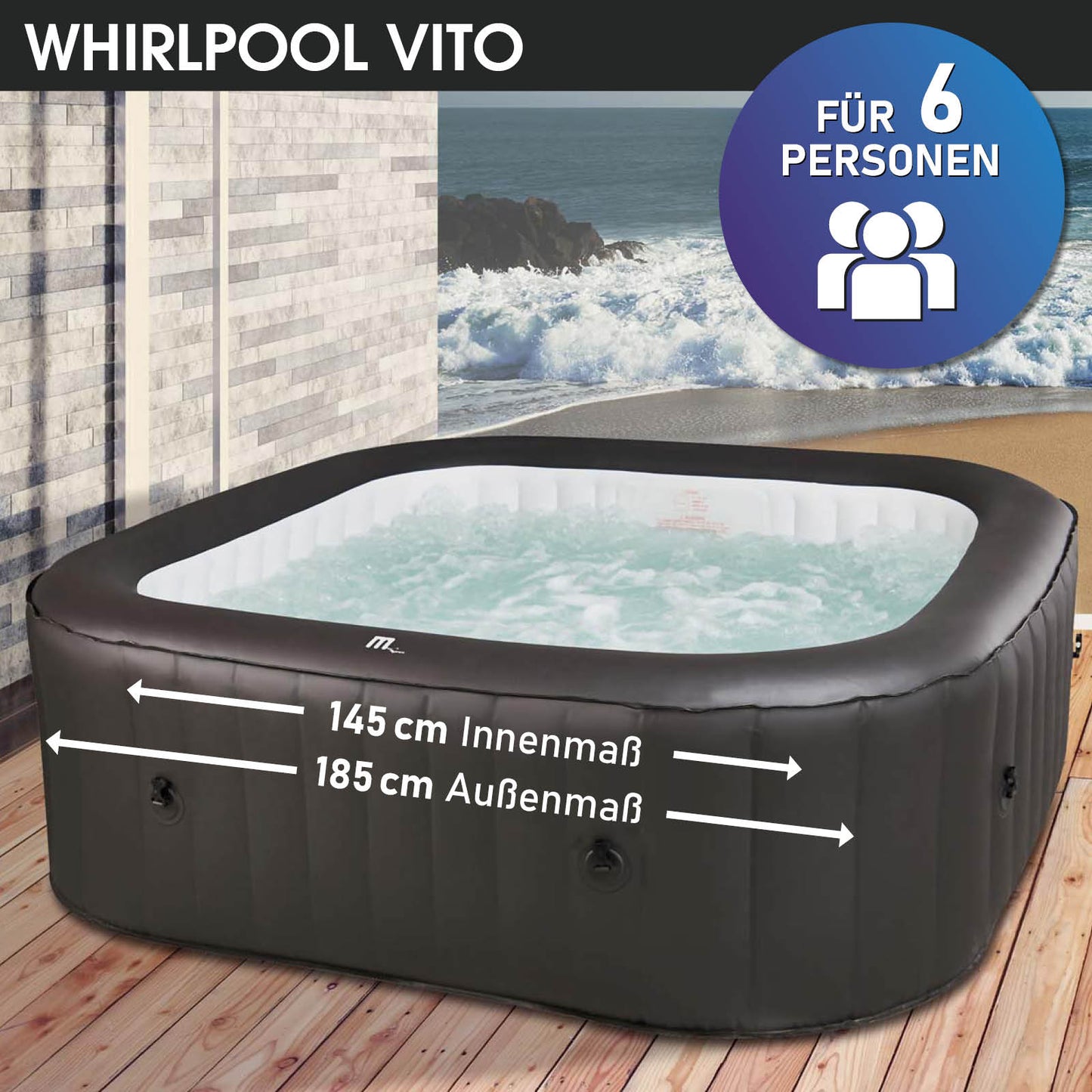 MSpa Whirlpool Vito 6 Personen aufblasbar