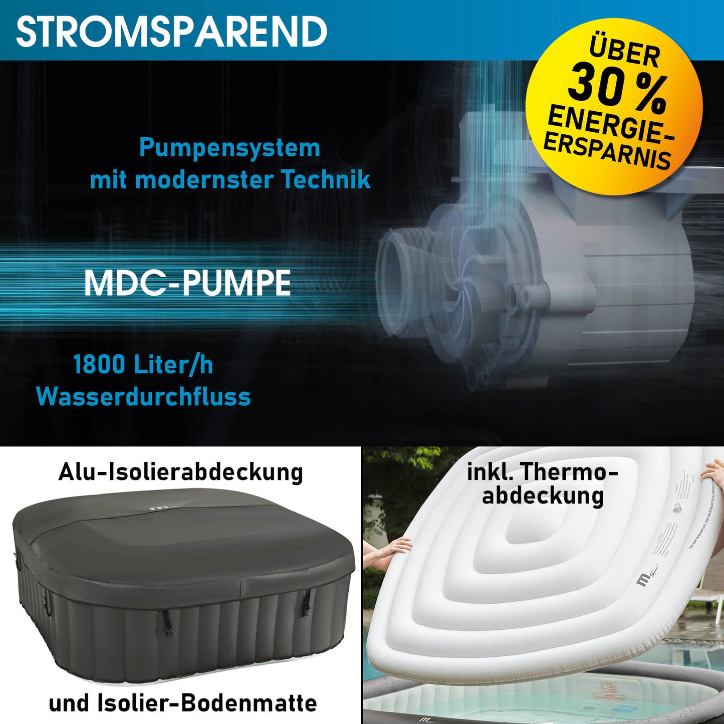 MSpa Whirlpool Vito 6 Personen aufblasbar