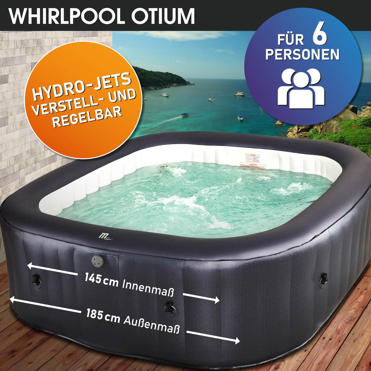 MSpa Whirlpool Otium 6 Personen aufblasbar