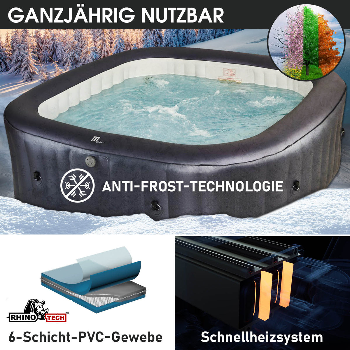 MSpa Whirlpool Otium 6 Personen aufblasbar
