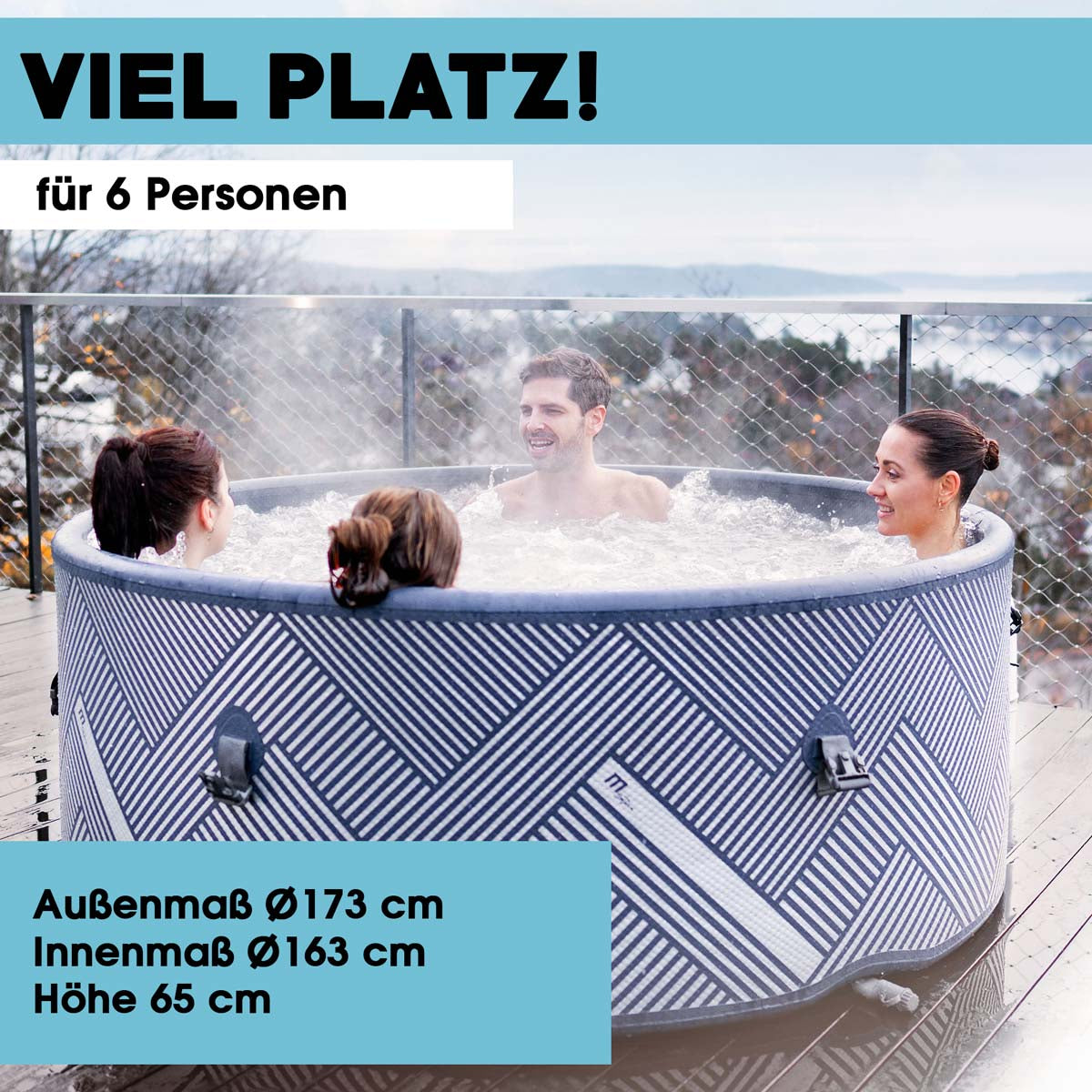 MSpa Whirlpool Naval 6 Personen aufblasbar