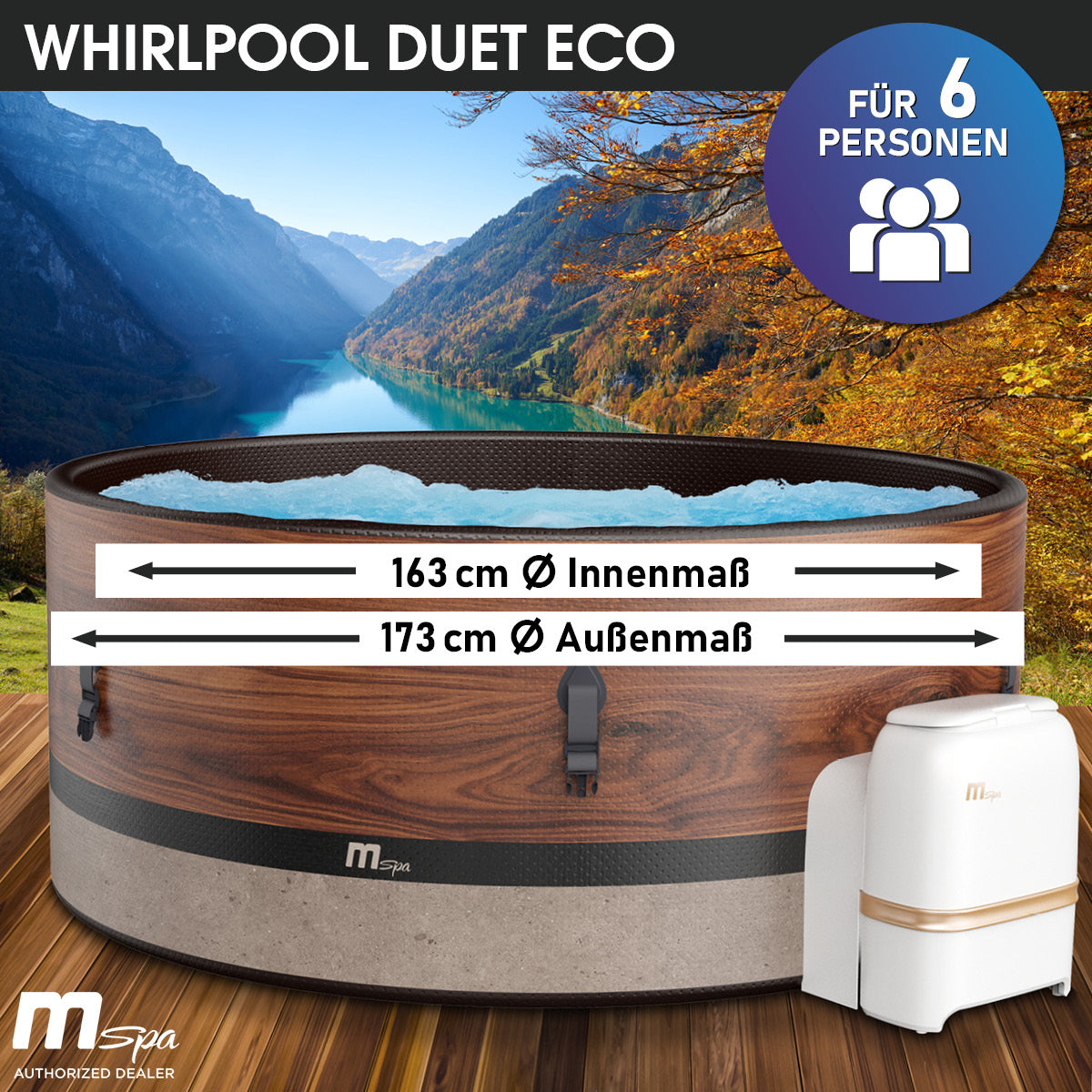 Aufblasbarer Whirlpool MSpa DUET 6 Personen