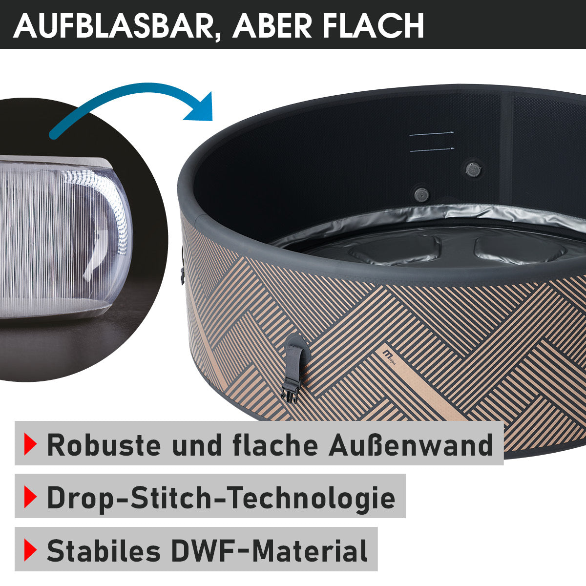 Aufblasbarer Whirlpool MSpa MONO 6 Personen