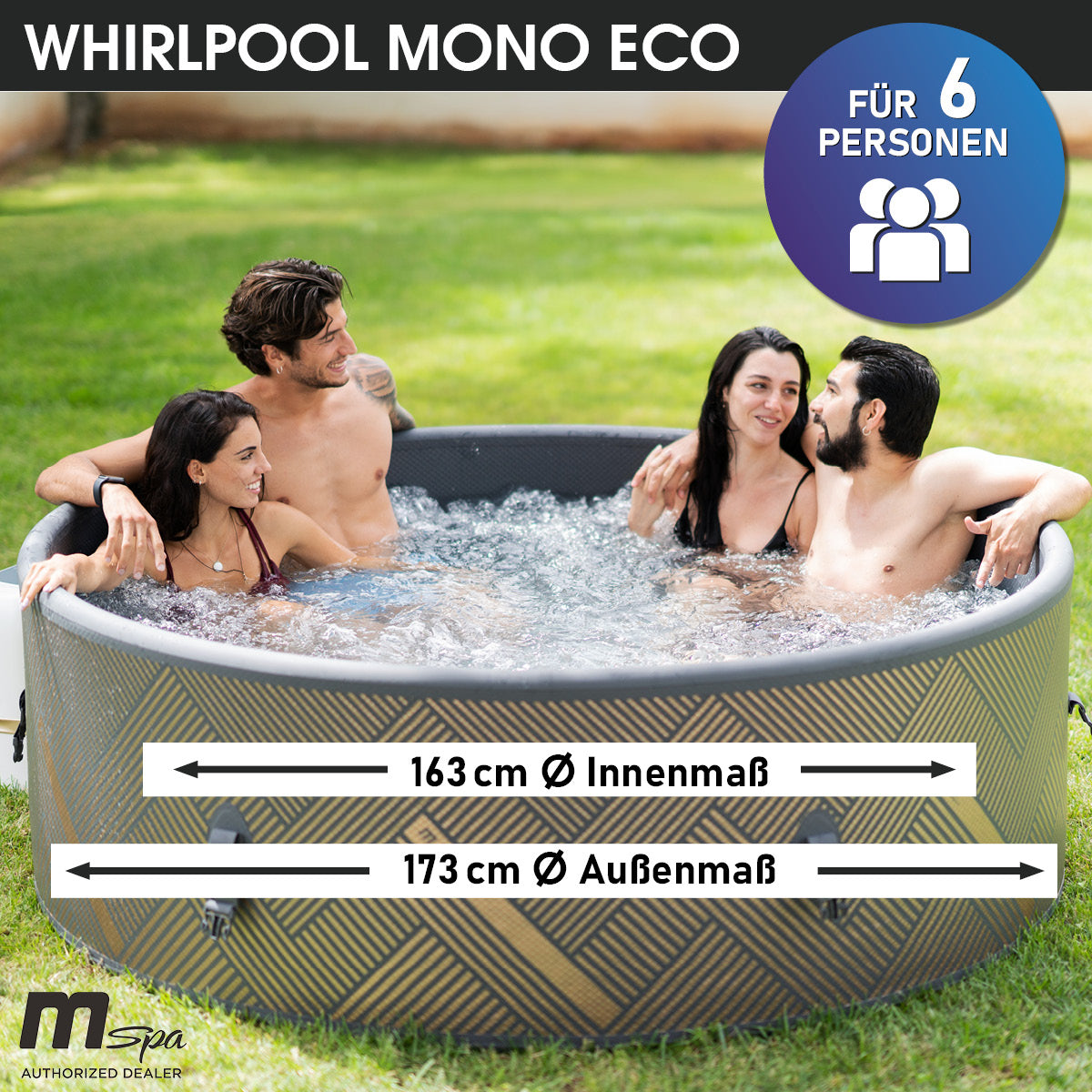 Aufblasbarer Whirlpool MSpa MONO 6 Personen