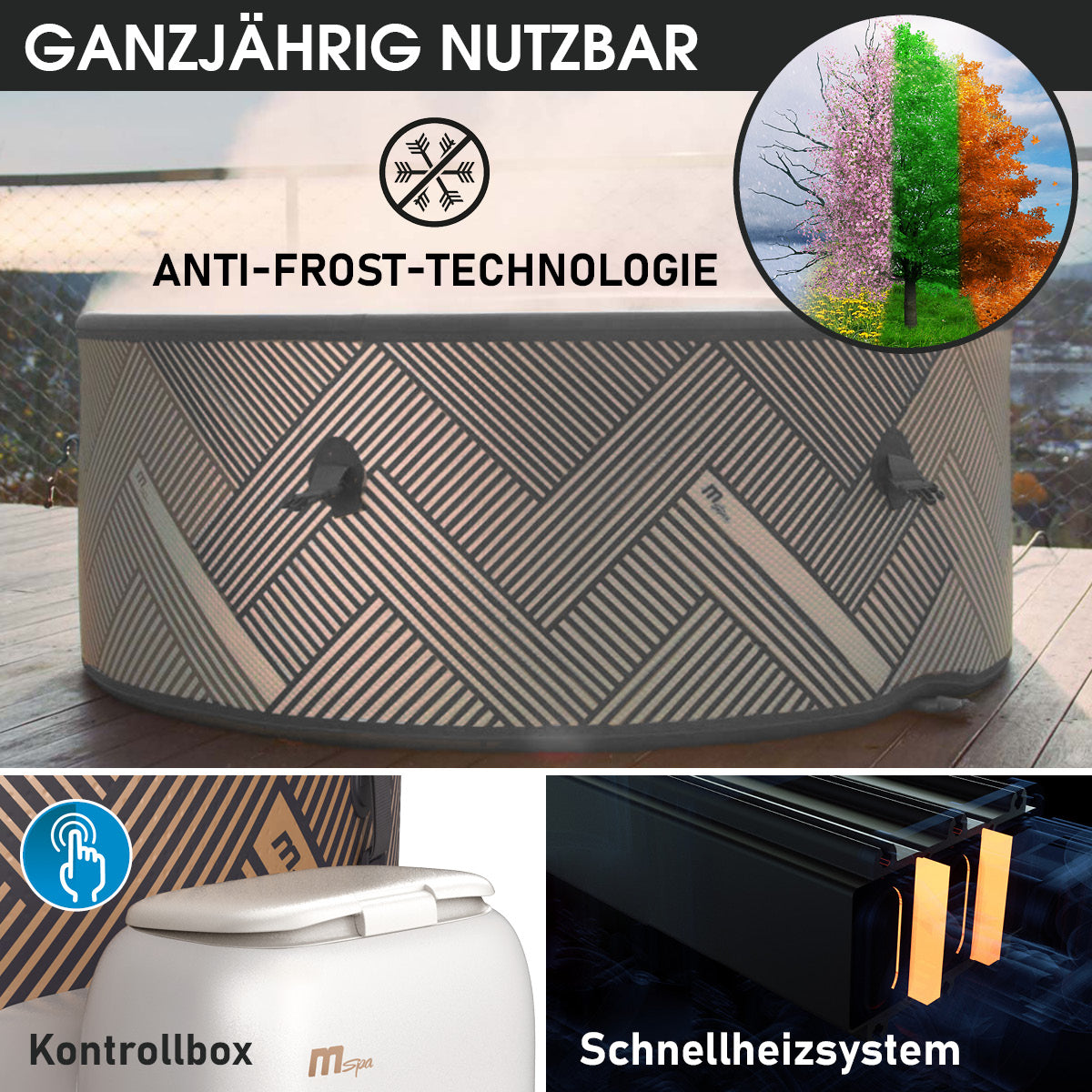 Aufblasbarer Whirlpool MSpa MONO 6 Personen