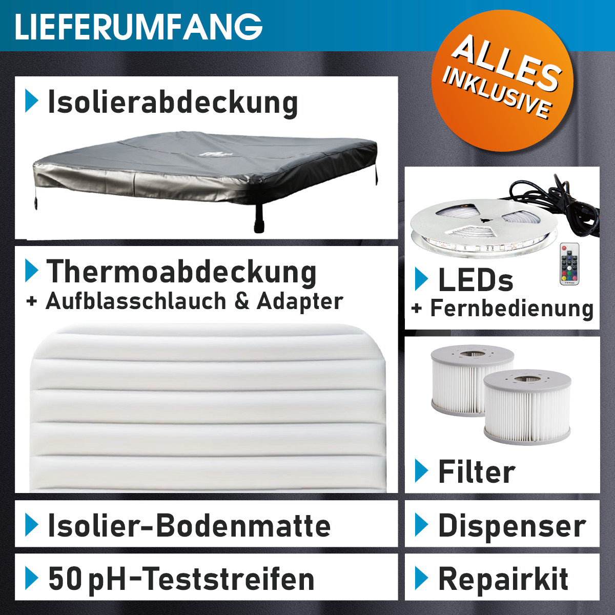 BRAST MSpa Whirlpool AMBER AERO PLUS 6 Personen