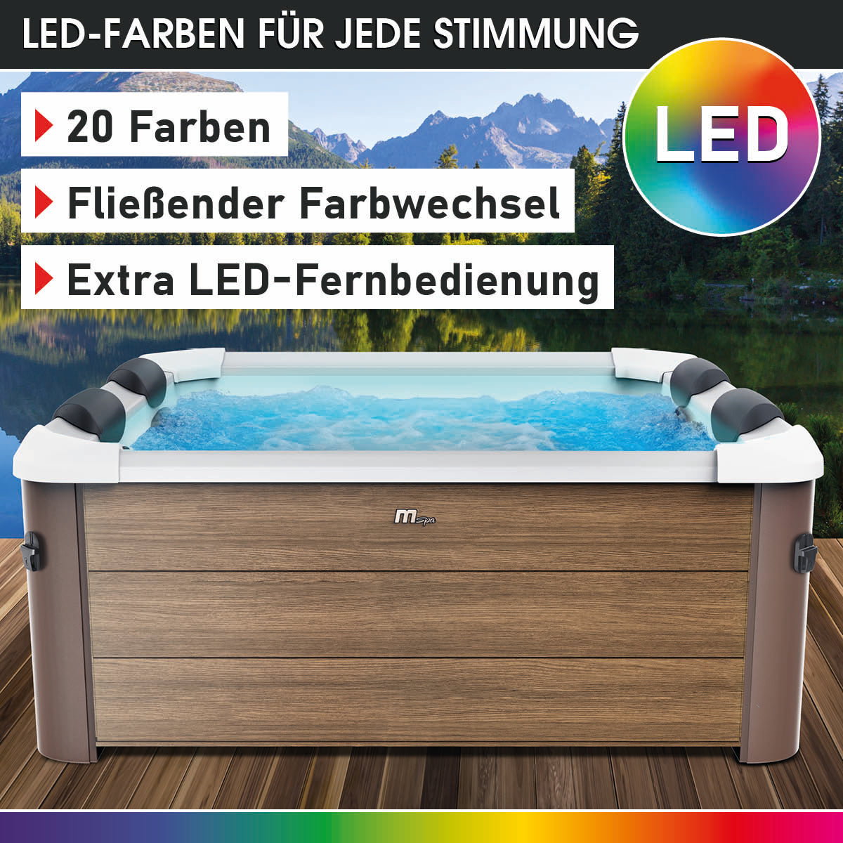 BRAST MSpa Whirlpool AMBER AERO PLUS 6 Personen