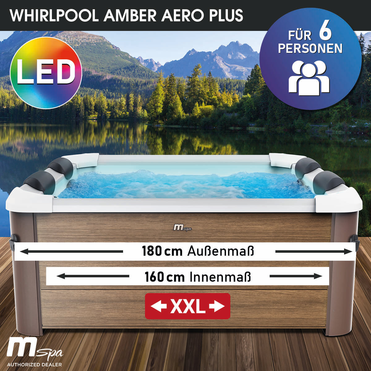 BRAST MSpa Whirlpool AMBER AERO PLUS 6 Personen