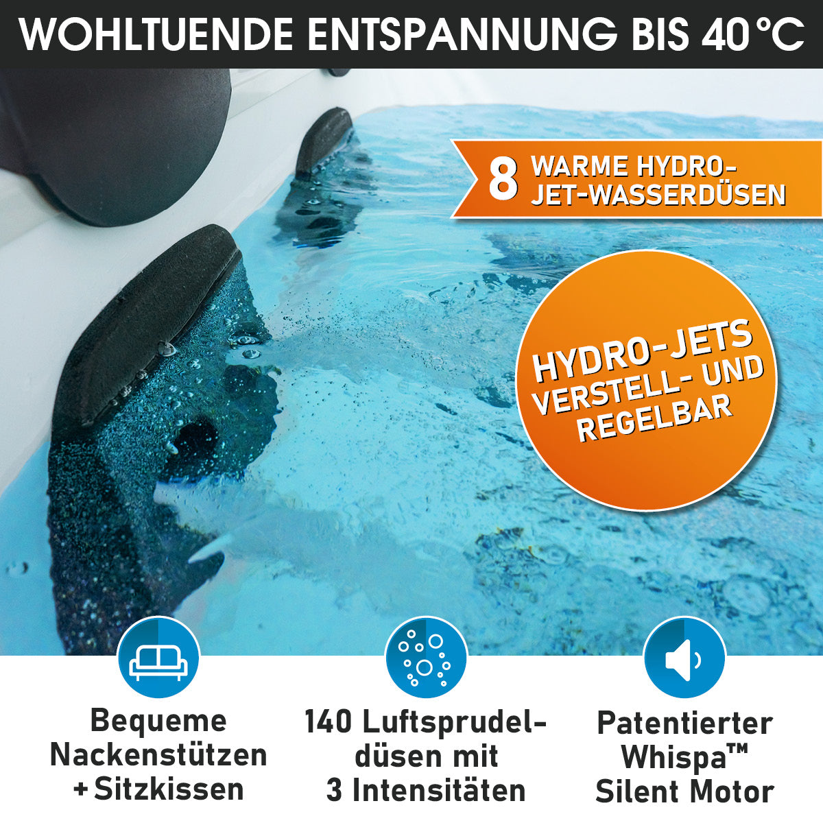 BRAST MSpa Whirlpool AMBER AERO PLUS 6 Personen