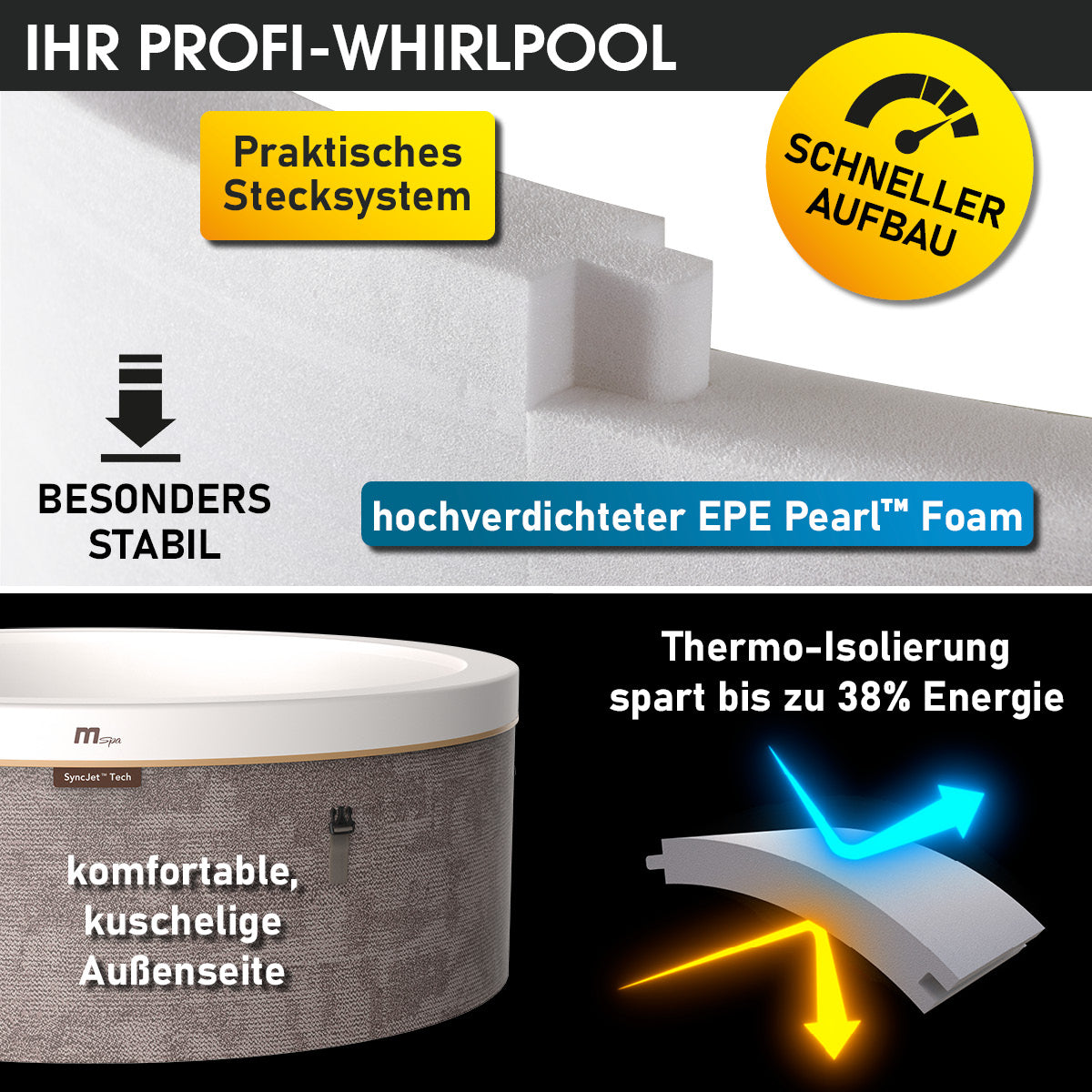 BRAST MSpa Whirlpool COCOON ECO 6 Personen