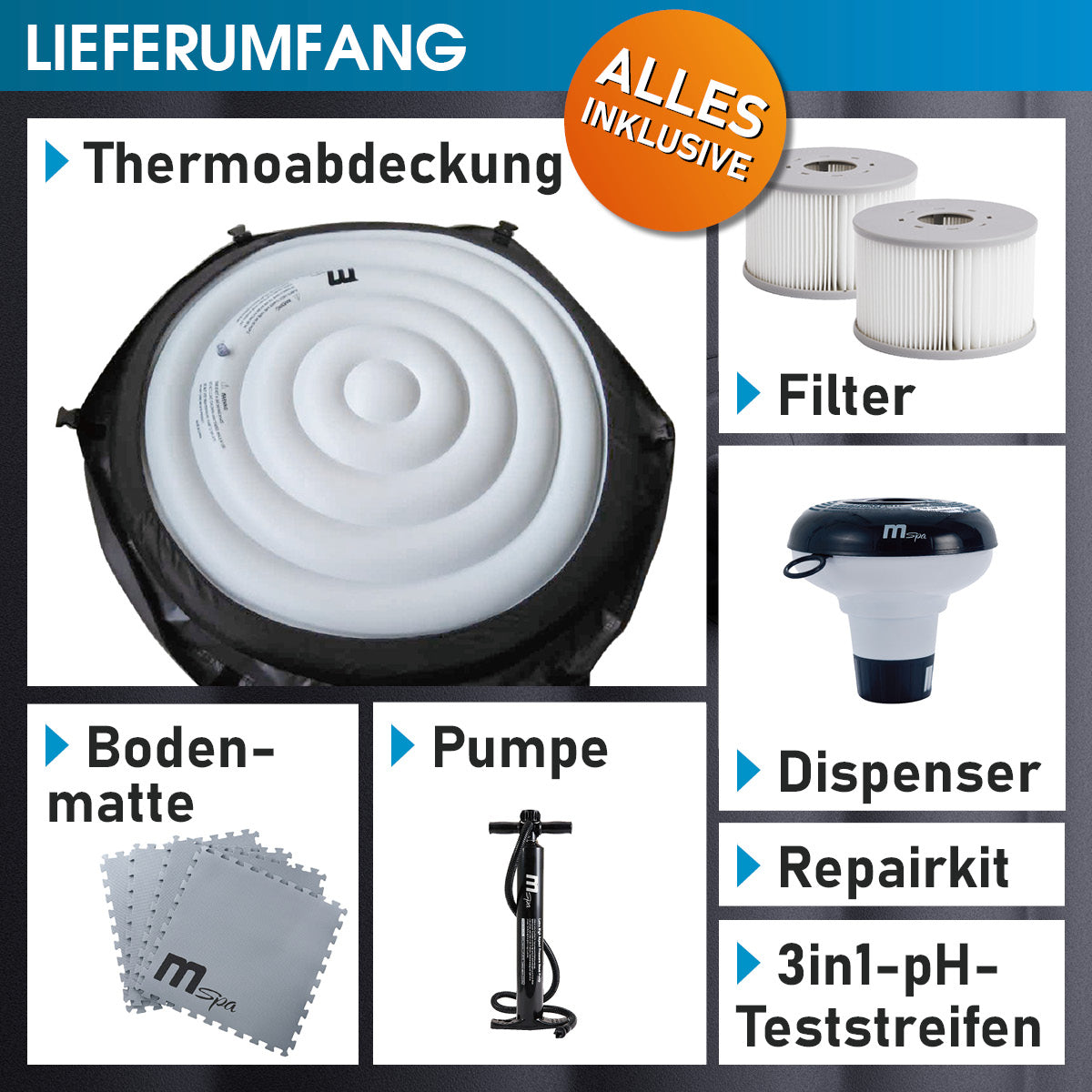 MSpa Whirlpool aufblasbar DUET 6 Personen