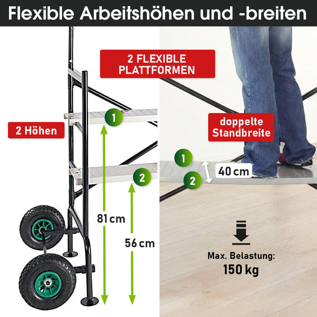BRAST mobiles Arbeitsgerüst auf Rädern
